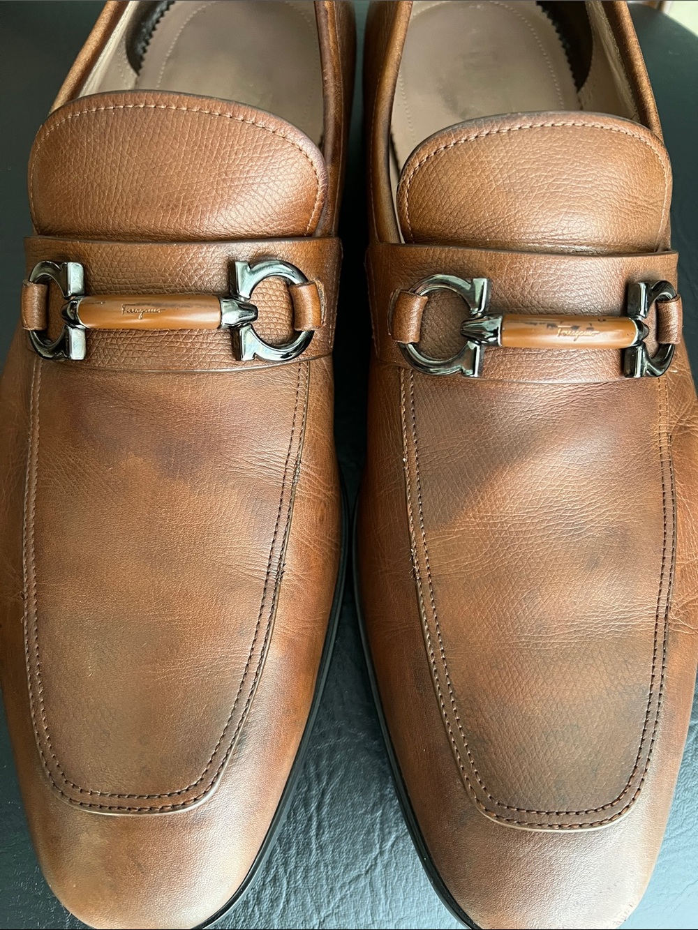 Salvatore Ferragamo Tan light brown Leather Bit Loafers - Picture 8 of 12